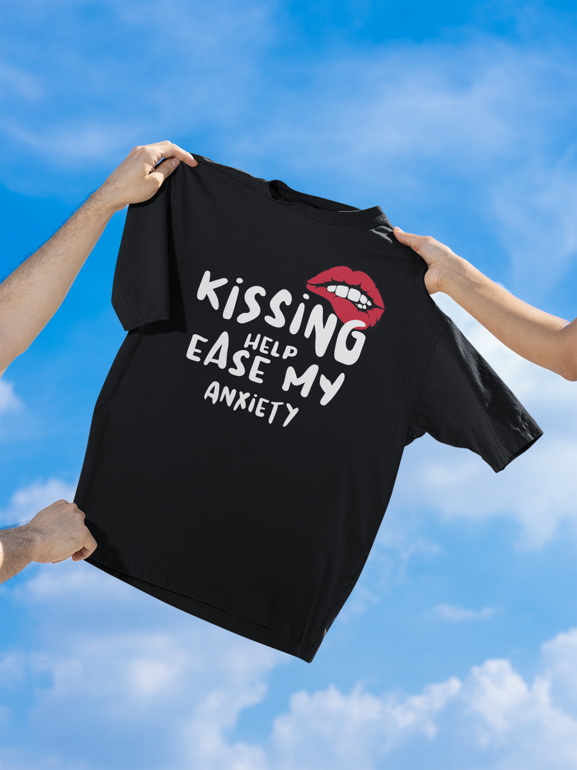 Alfaq Kissing help ease my Anxiety T-Shirt